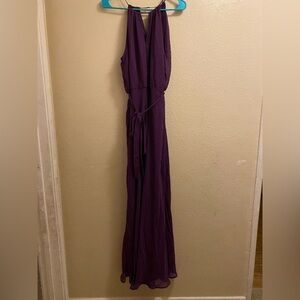 B14-Nouvelle Amsale Elegant Purple Maxi Dress size Small new without tags